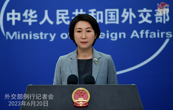 Фрагменти з прес-конференцій офіційного представника МЗС КНР (м.Пекін) за період з 16 по 20.06.2023