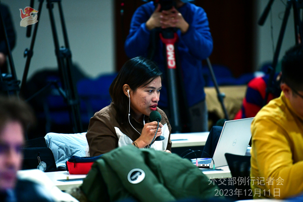 Чергова прес-конференція 11 грудня 2023 р. у офіційного представника МЗС КНР Мао Нін